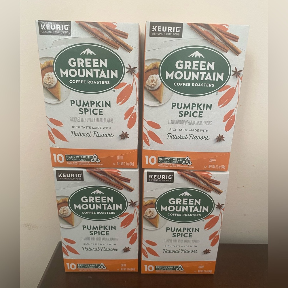 NIB Sealed‎ Lot of 4 x10 Green Mountain Pumpkin Spice Coffee K-Cups Pods